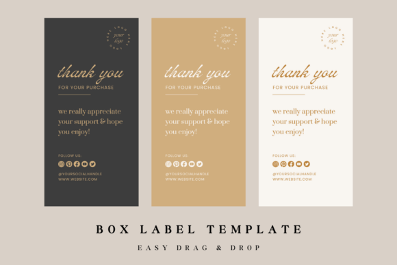 Box Label Template Canva: Graphics for Real Local Branding