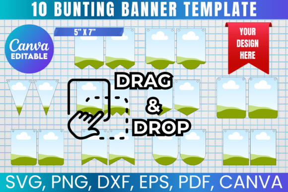 Bunting Banner Canva Template BUNDLE
