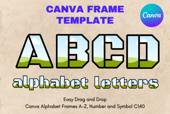 Canva Letters Frame Alphabet Graphics