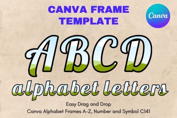 Canva Letters Frame Alphabet Template141