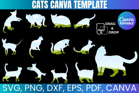 Cat Frames for Canva Graphics