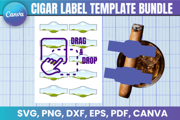 Cigar Label Canva Template Bundle