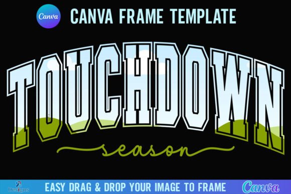 Football Canva Frame Touchdown Season Graphics