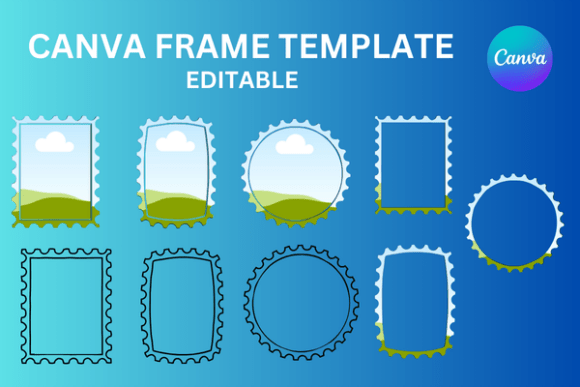 Halloween Stapm Canva Frame Template: Graphics for Real Local Business Branding