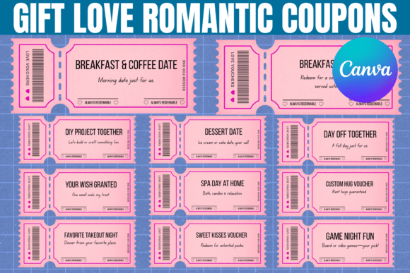 Love Coupon Canva Editable Book Template: Graphics for Real Crafting