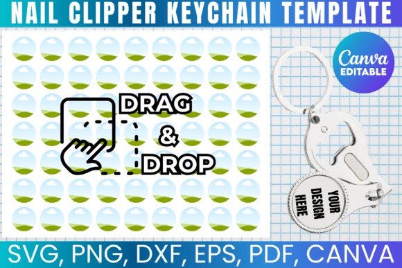 Nail Clipper Keychain Canva Template