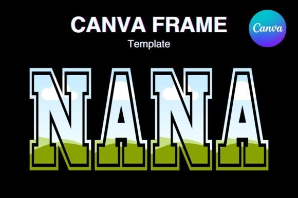 NANA Canva Frame Straight Varsity Sport Graphics