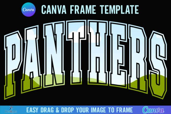 Panthers Canva Frame: Varsity Mascot Graphics