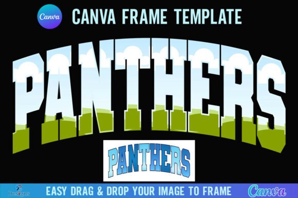 Panthers Canva Frame Varsity Mascot Team