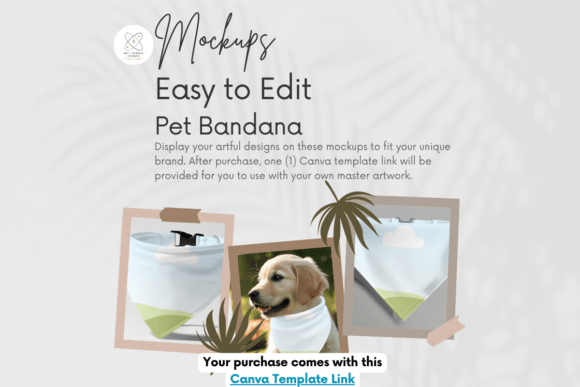 Pet Bandana Canva Mockup: Graphics for Real Publishing