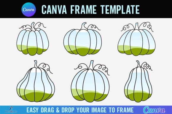 Pumpkin Canva Frame Template Fall Season Graphics