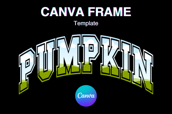 Pumpkin Canva Frame: Varsity Sport Photo Graphics
