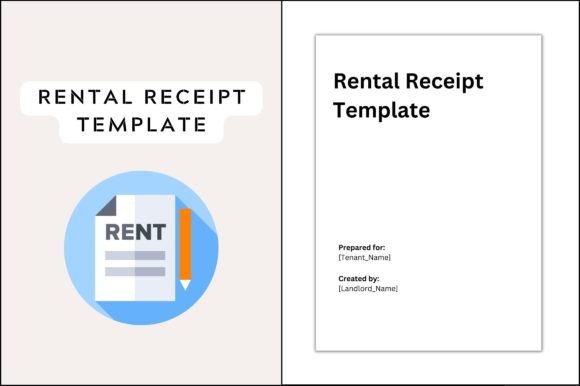 Rental Receipt Template Word Canva Graphics