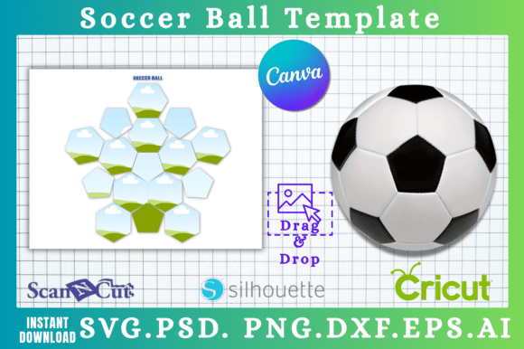 Soccer Photo Panel SVG Canva Template: Graphics for Brand-Ready Campaigns