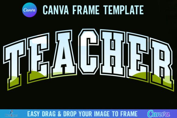 Teacher Varsity Canva Template Frame: Graphics for Authentic Branding